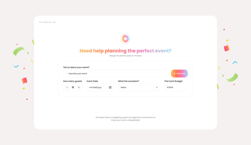 Effortless Party Planning with Our AI Party Planner