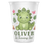 Custom white frosted plastic cup personalized with your text, photo, or logo