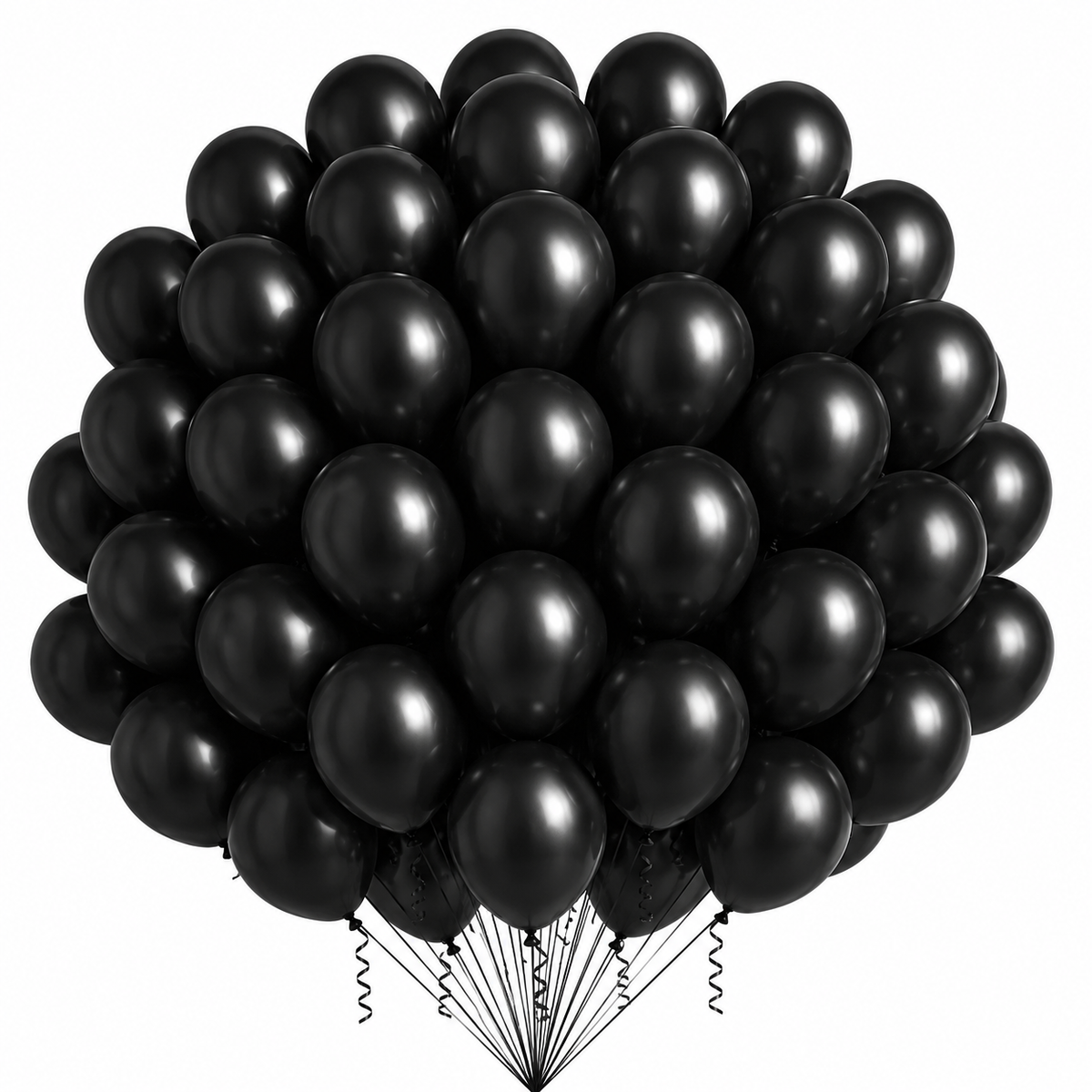 12-Inch Chrome Latex Balloon in Black