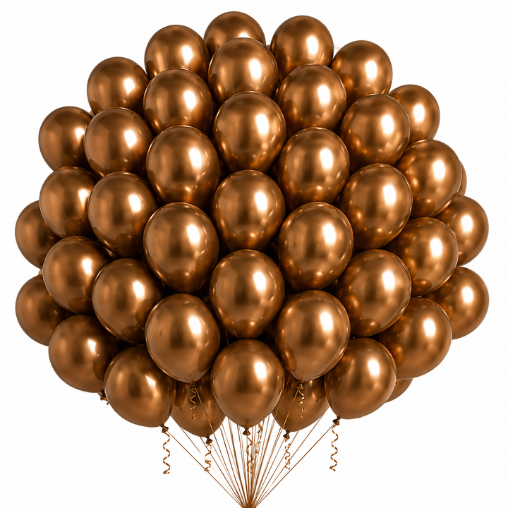 12-Inch Chrome Latex Balloon in Bronze