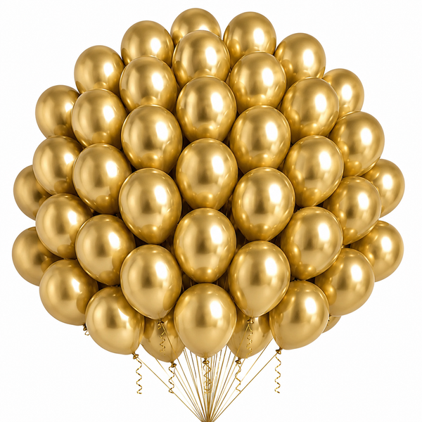 12-Inch Chrome Latex Balloon in Champagne