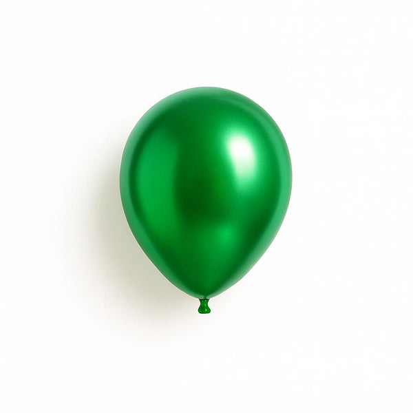 12-Inch Chrome Latex Balloon in Green