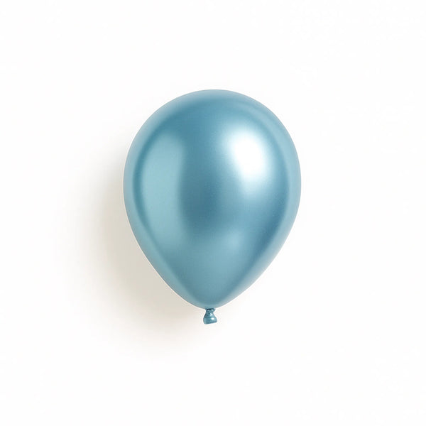 12-Inch Chrome Latex Balloon in Light Blue