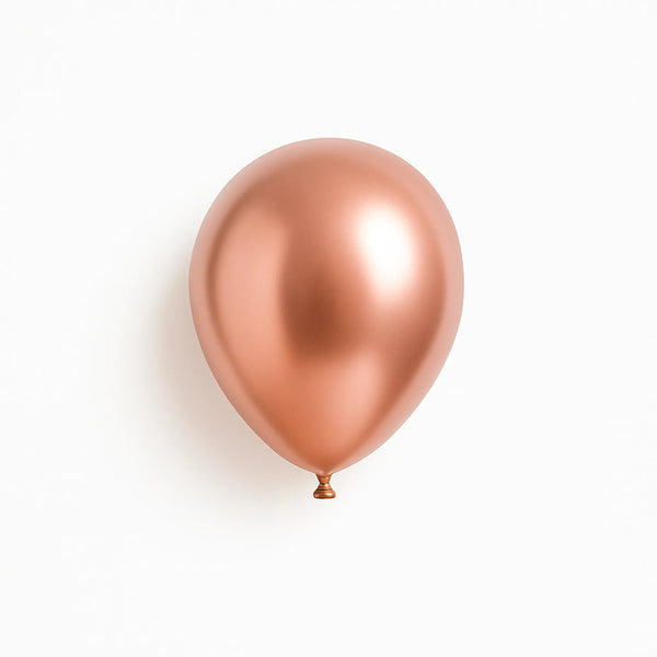 12-Inch Chrome Latex Balloon in Rose Gold