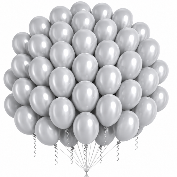 12-Inch Pastel Latex Balloon in Grey