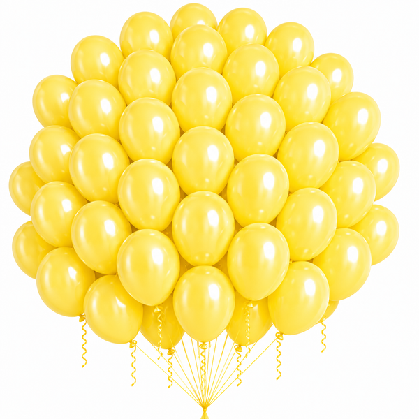 12-Inch Pastel Latex Balloon in Yellow