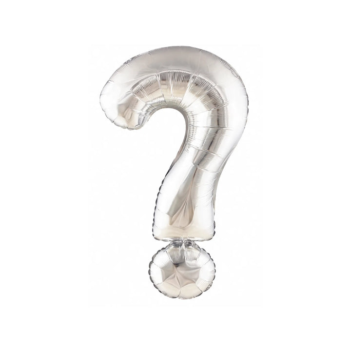 32 Inch Silver Question Mark Foil Balloon – Gender Reveal Party Decoration
