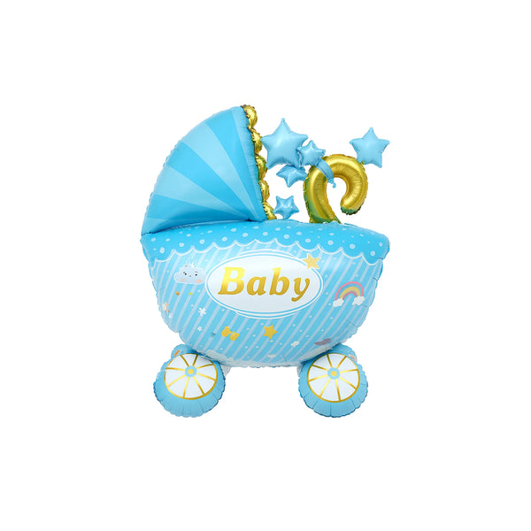 Baby Carriage with Stars Foil Balloon