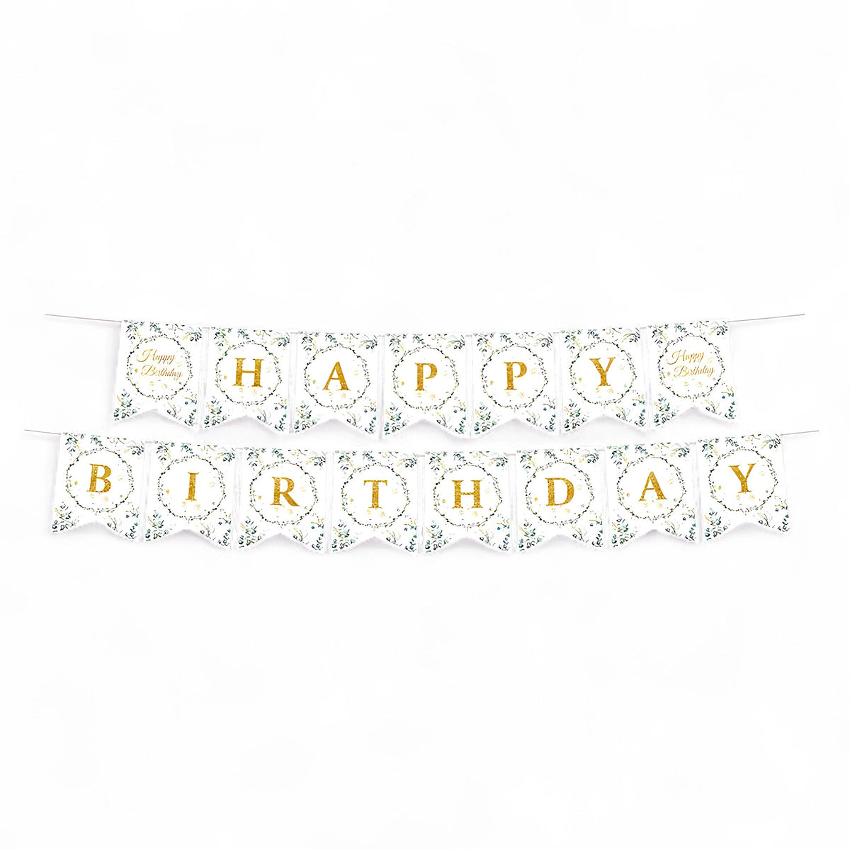 Eucalyptus Happy Birthday Paper Banner