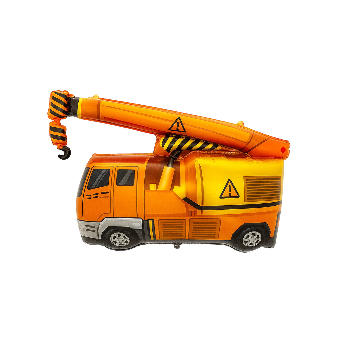 Orange Crane Truck Foil Balloon