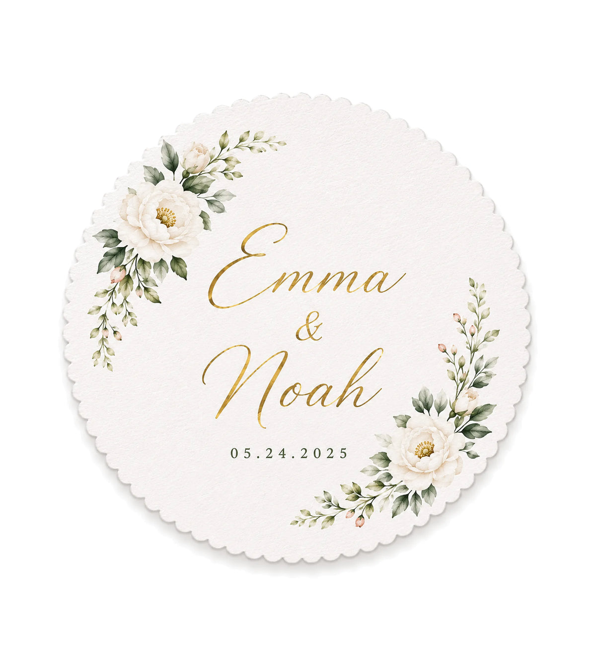 Custom Scalloped Paper Coasters