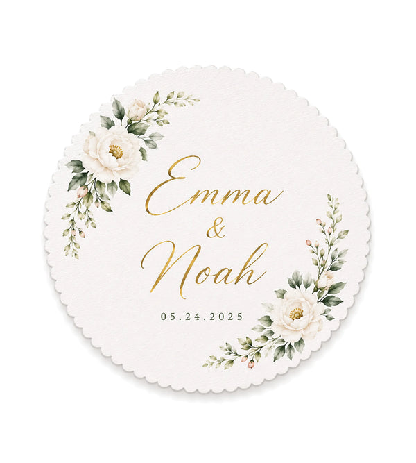 Custom Scalloped Paper Coasters