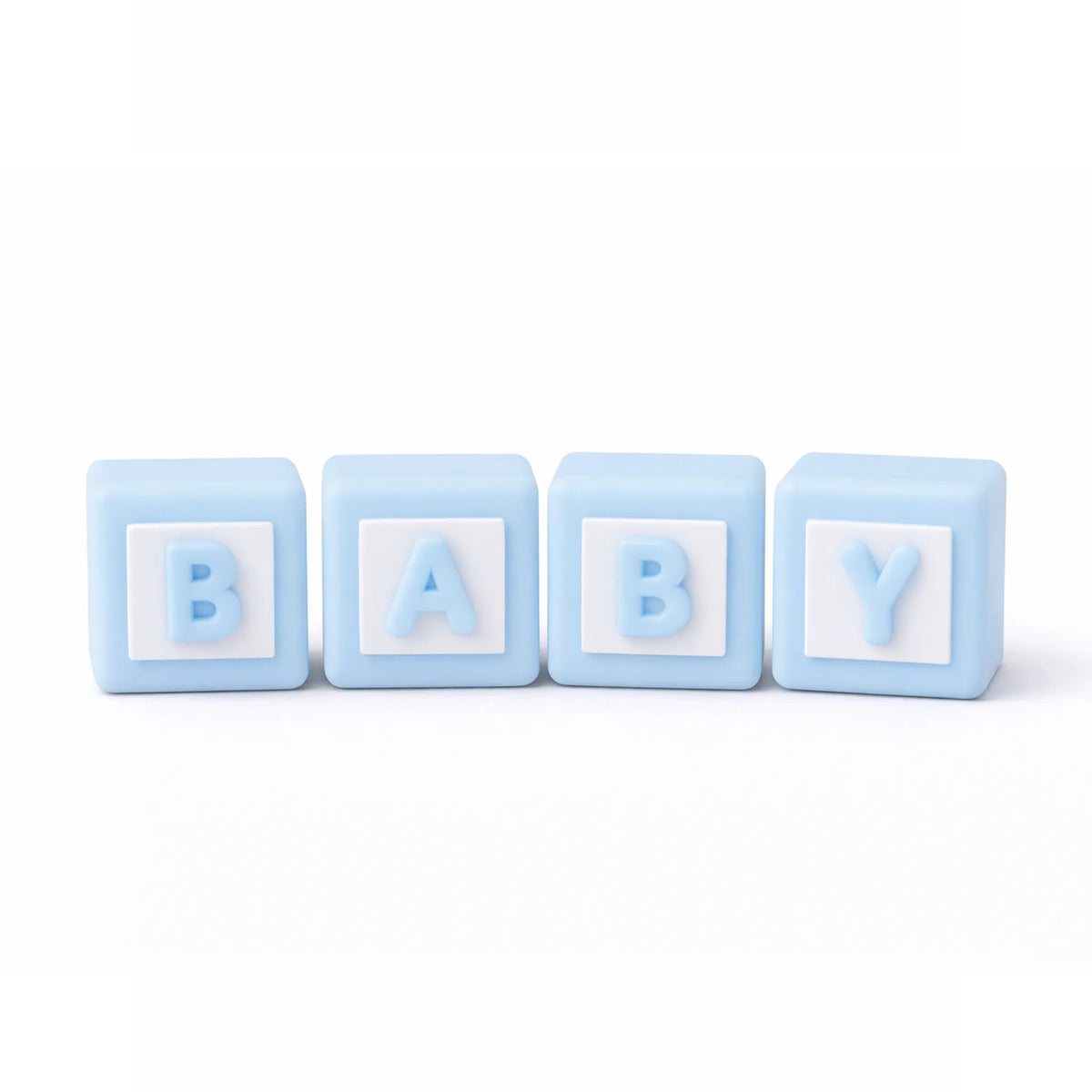 Blue Baby Block Cake Topper Set with BABY Letters