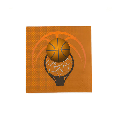 Basketball Party Napkin, 6.5-inch – Sports Birthday Napkin