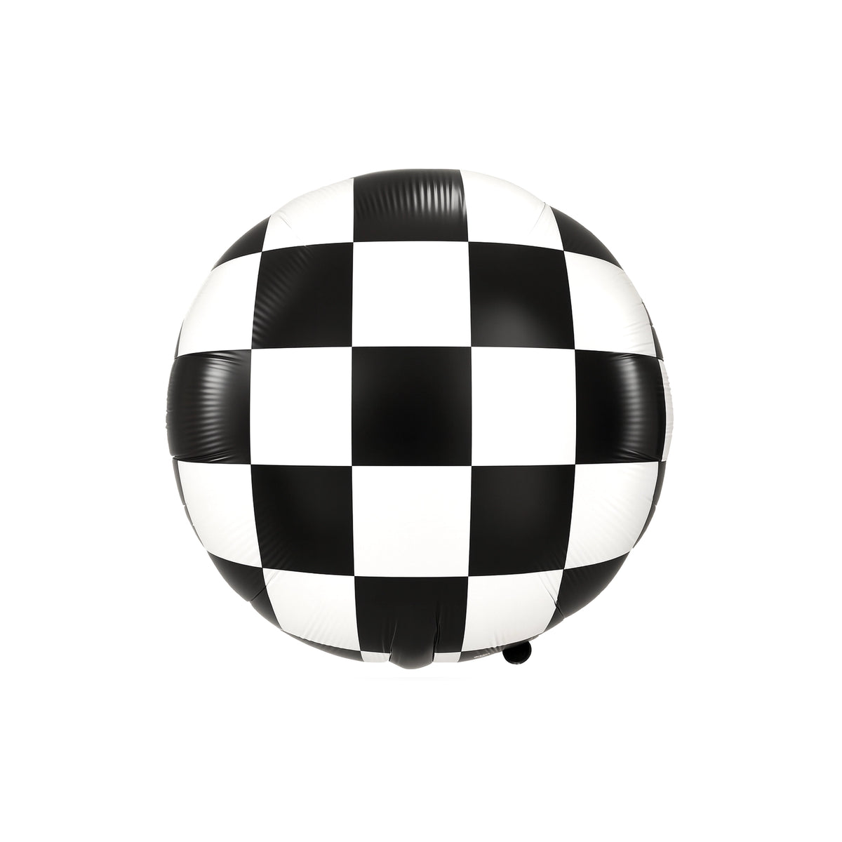 Black and White Checkerboard Foil Balloon, 18-inch