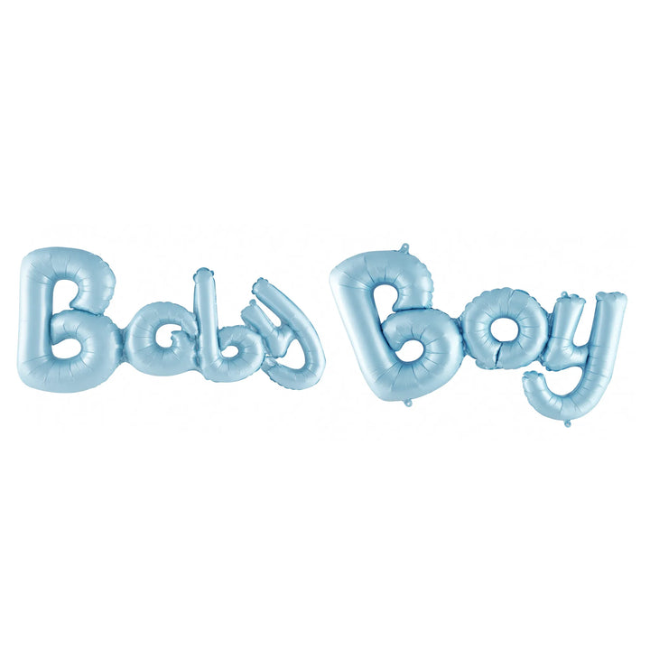 Blue Baby Boy Foil Letter Balloons – Gender Reveal Party Decor