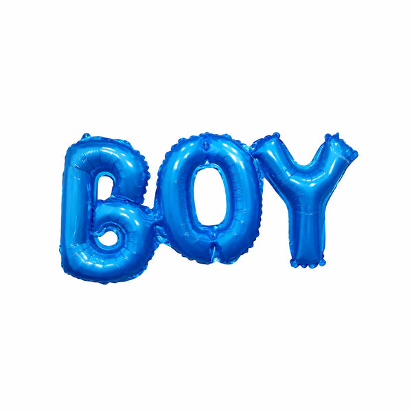 Blue BOY Foil Balloon Banner, 27.6-inch – Gender Reveal Party Balloon Decoration
