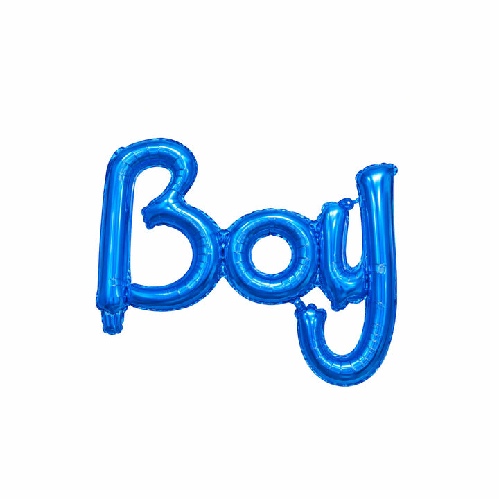 Blue BOY Foil Balloon Banner, 27.6-inch – Gender Reveal Party Balloon Decoration.