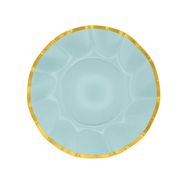 Tiffany Blue Scalloped Gold-Edge Plate, 10.5-inch