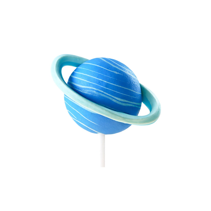 Blue Ring Planet Cake Topper, 1.81-inch – Outer Space Party Decor