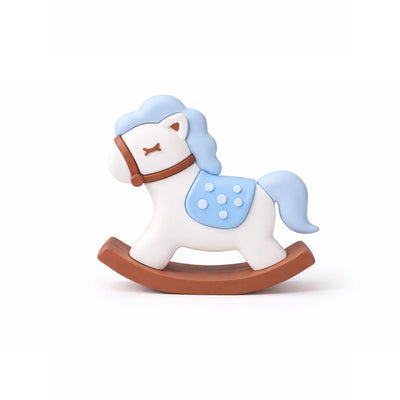 Blue Rocking Horse Cake Topper Decoration