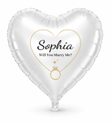 Gold Ring Proposal Personalized Balloon — original artwork on balloon