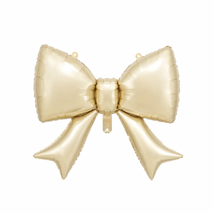 Champagne Large Bow Foil Balloon, 38.6 x 29.5-inch – Elegant Party Decoration Balloon
