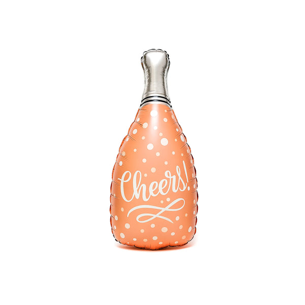 Champagne Polka Dot Cheers Champagne Bottle Foil Balloon, 40.5-inch