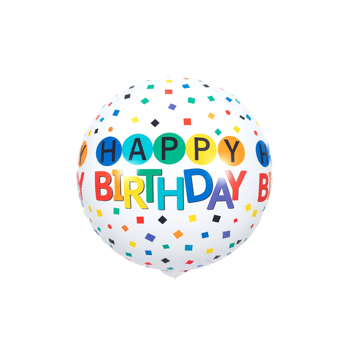 Colorful Confetti Happy Birthday Sphere Balloon, 22-inch