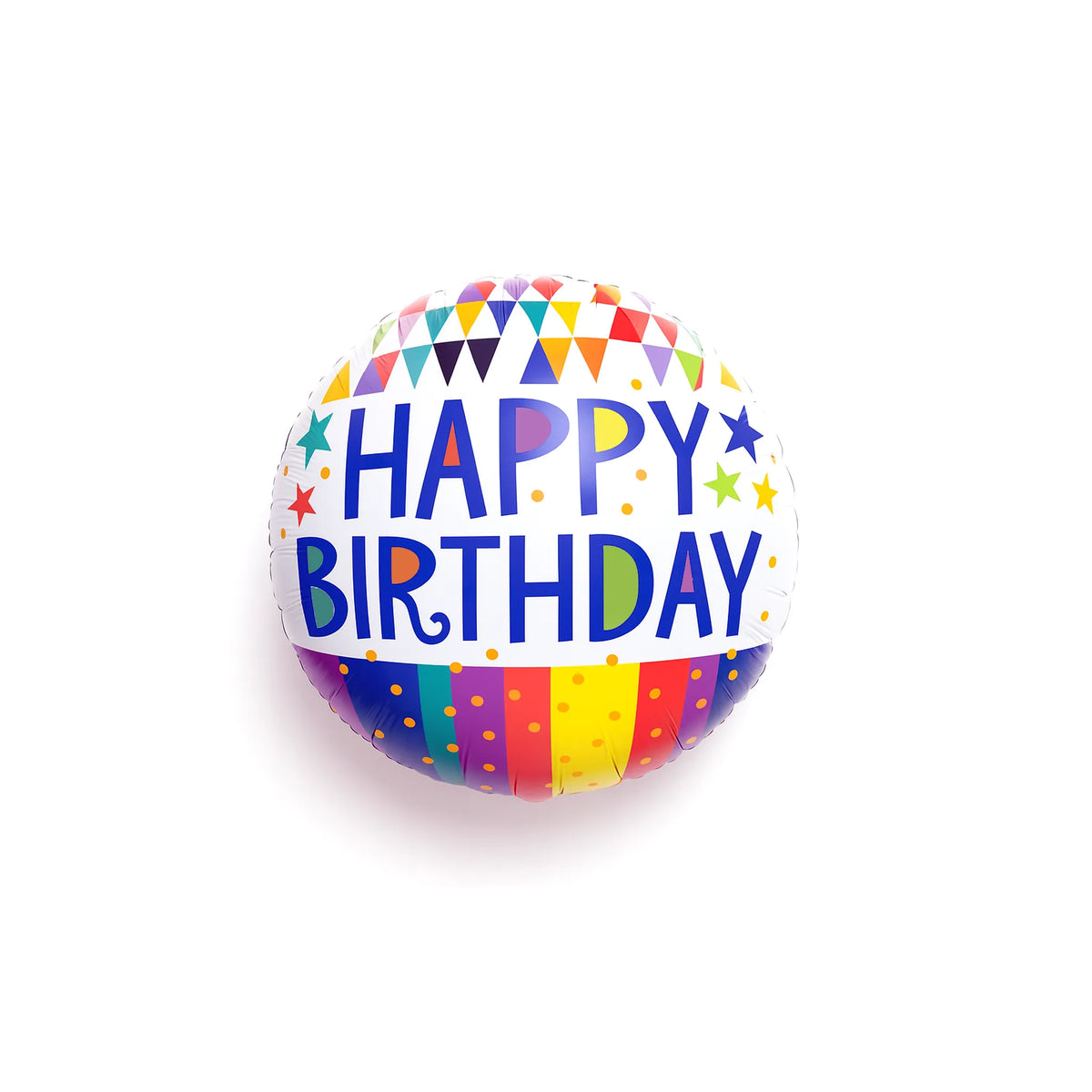 Colorful Festive Happy Birthday Foil Balloon, 18-inch