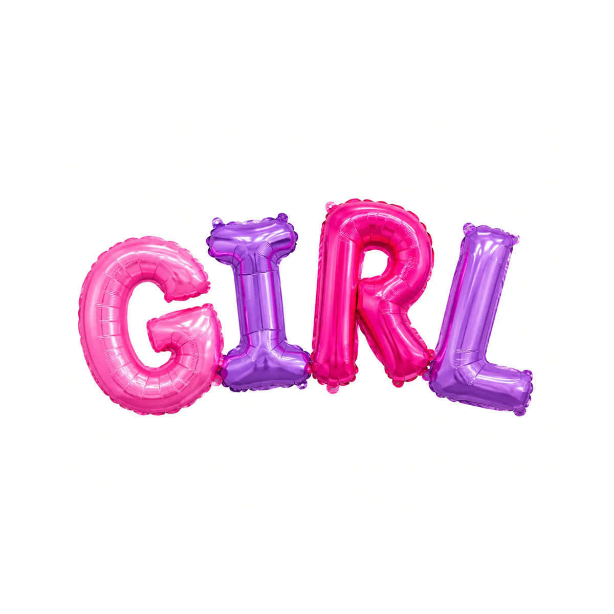 Colorful GIRL Foil Balloon Banner, 42.5-inch – Baby Shower and Gender Reveal Decoration
