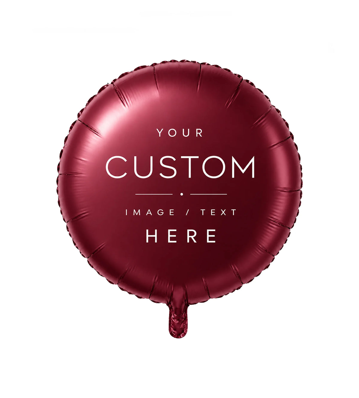 Round foil balloon personalized with your custom text, name, or photo