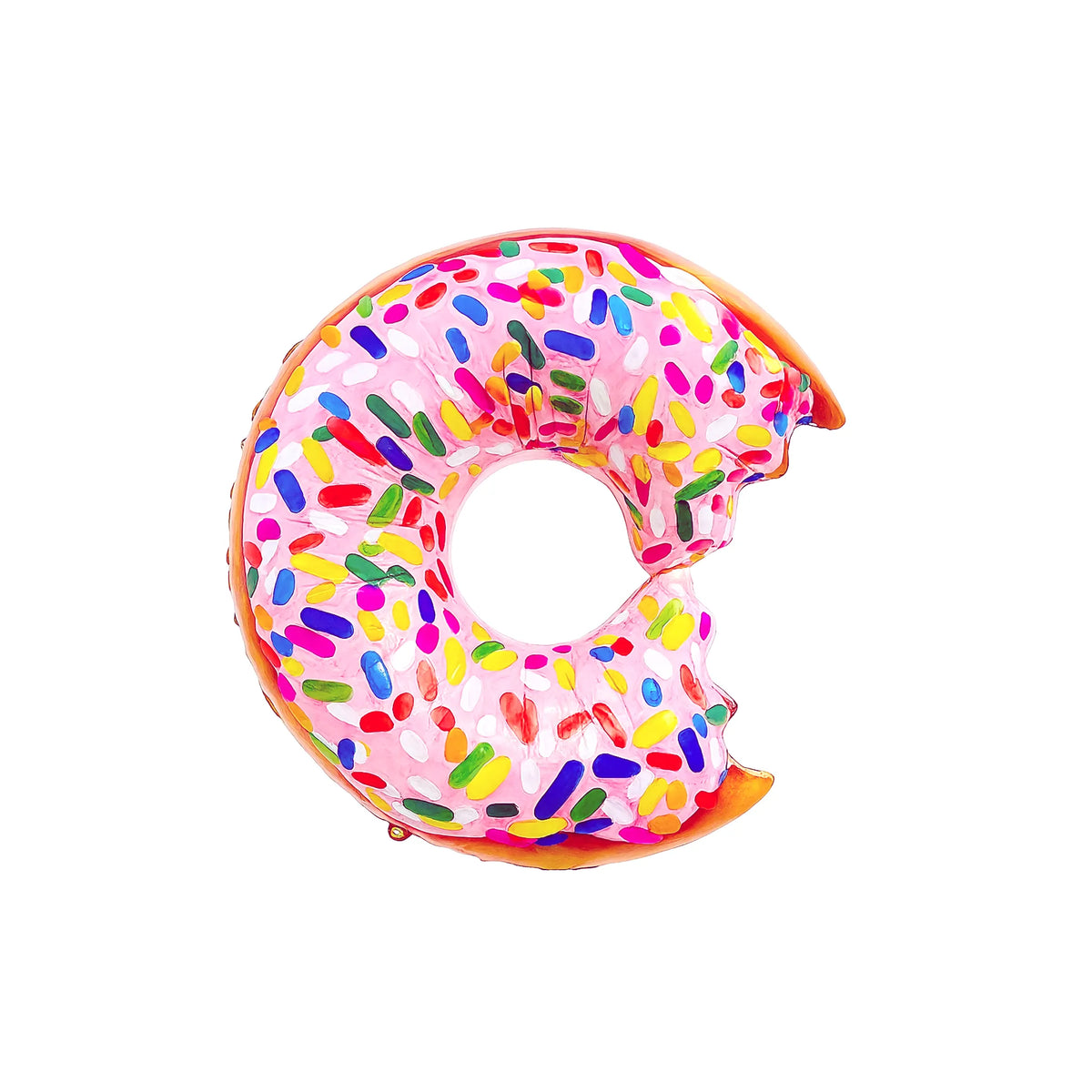 Donut with Sprinkles Foil Balloon in Pink with rainbow sprinkles