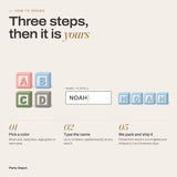 Choose a block color and enter the baby name