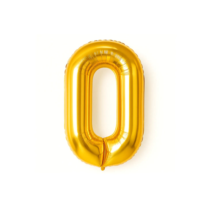 Giant 40-Inch Number 0 Balloon in Gold