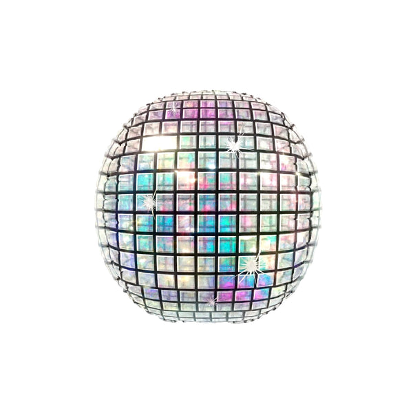 Giant Silver Disco Ball Foil Balloon, 32-inch