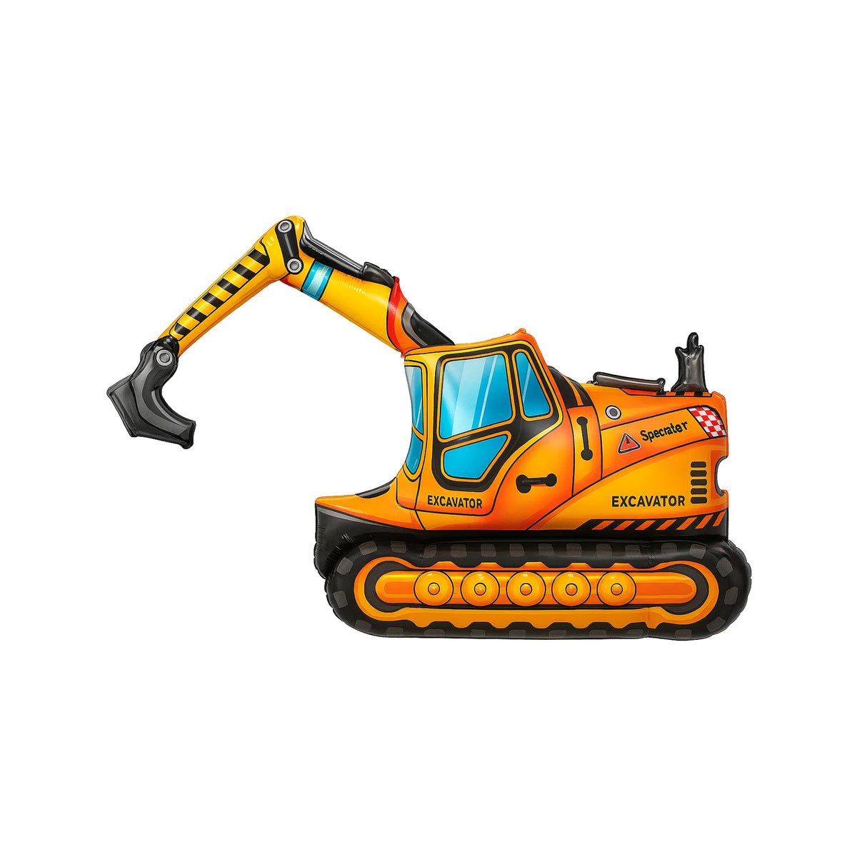 Giant Yellow Excavator Foil Balloon, 38-inch