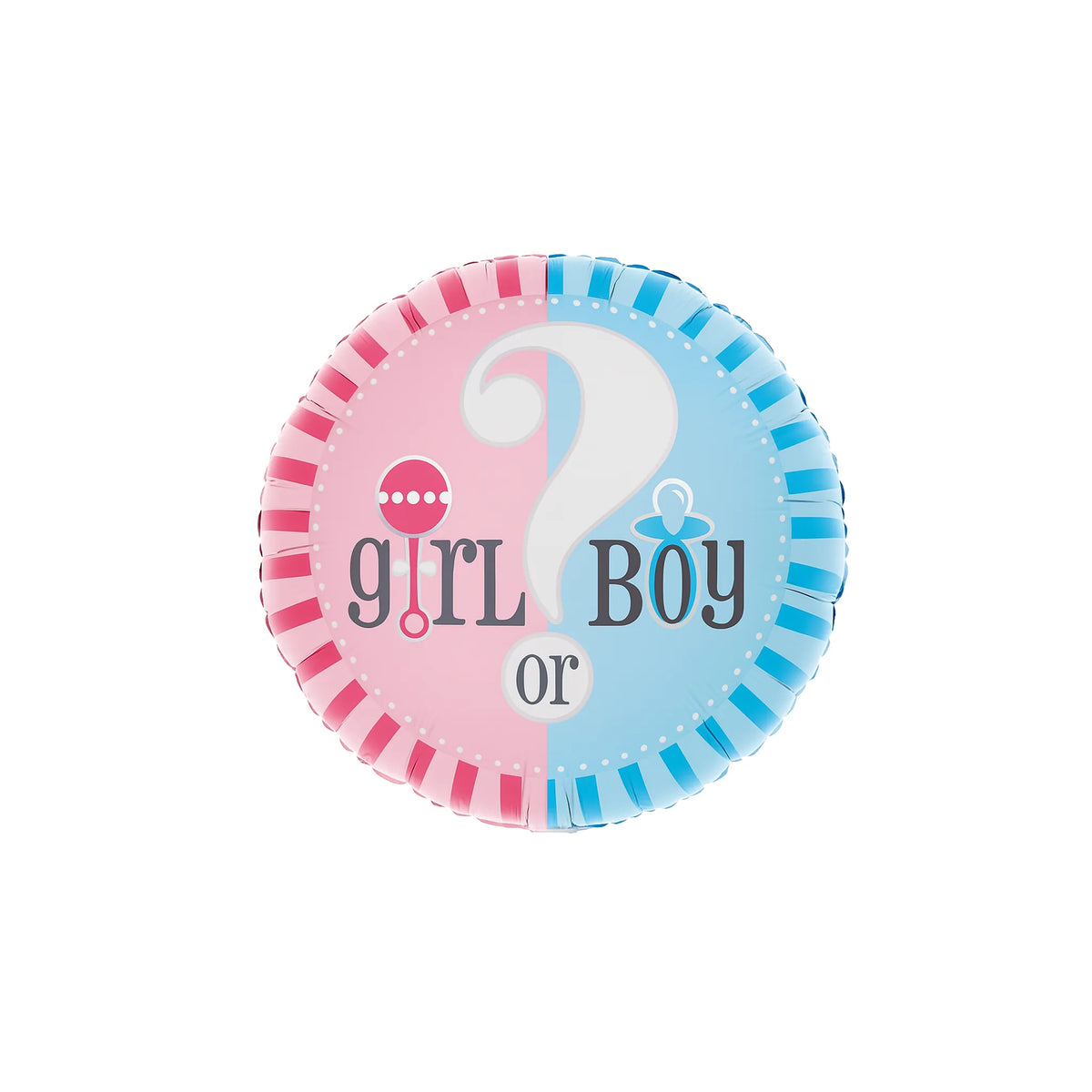 Girl or Boy Gender Reveal Foil Balloon, 18-inch