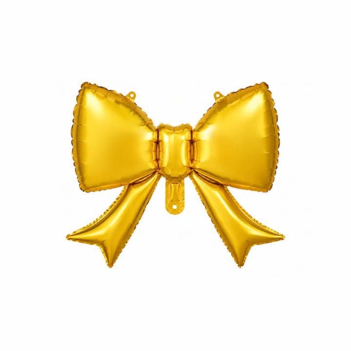 Gold Bow Foil Balloon, 21.7 x 16.9-inch – Decorative Party Balloon