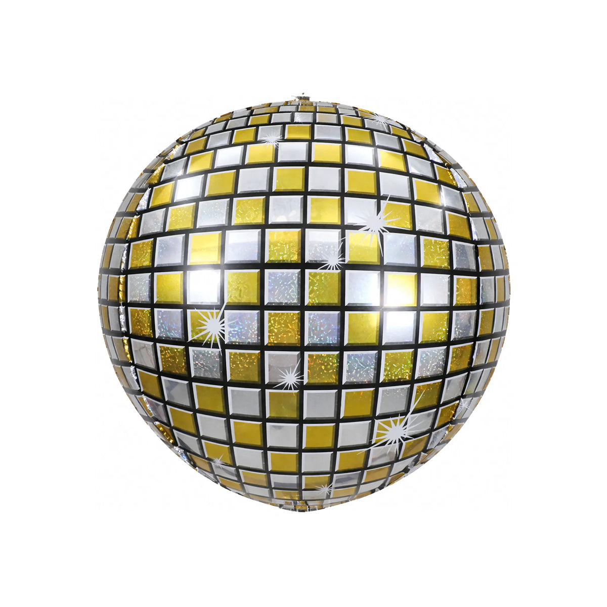 Gold Disco Ball Foil Balloon 22 Inch for Retro Disco Party Decorations