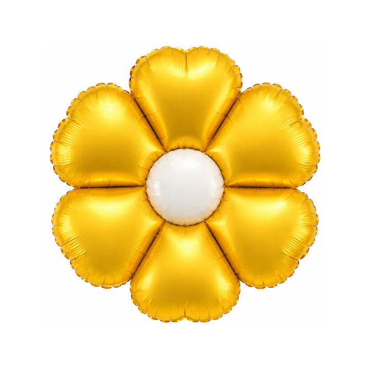 Gold Flower Foil Balloon, 23.6 x 18.9-inch – Birthday and Garden Party Balloon