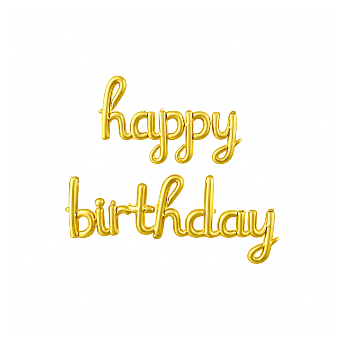 Happy Birthday Script Foil Balloon Banner for Birthday Party Decorations