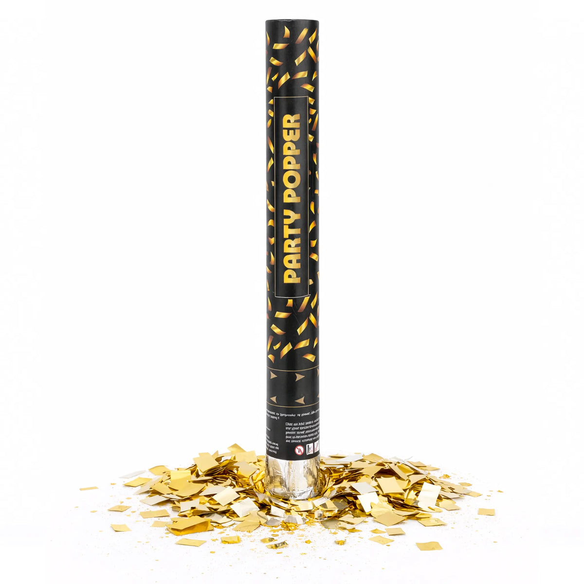 Gold Metallic Party Popper Confetti Cannon with Gold Foil Confetti