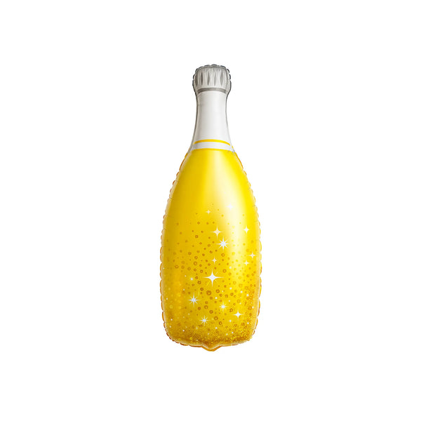Gold Sparkle Champagne Bottle Foil Balloon, 38.5-inch