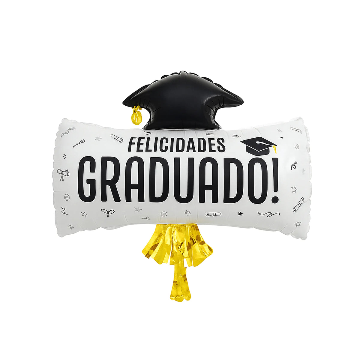 Graduation Message Foil Balloon - Felicidades Graduado!, 25-inch