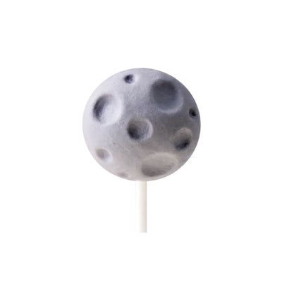 Grey Moon Cake Topper, 1.38-inch – Space Themed Dessert Decoration
