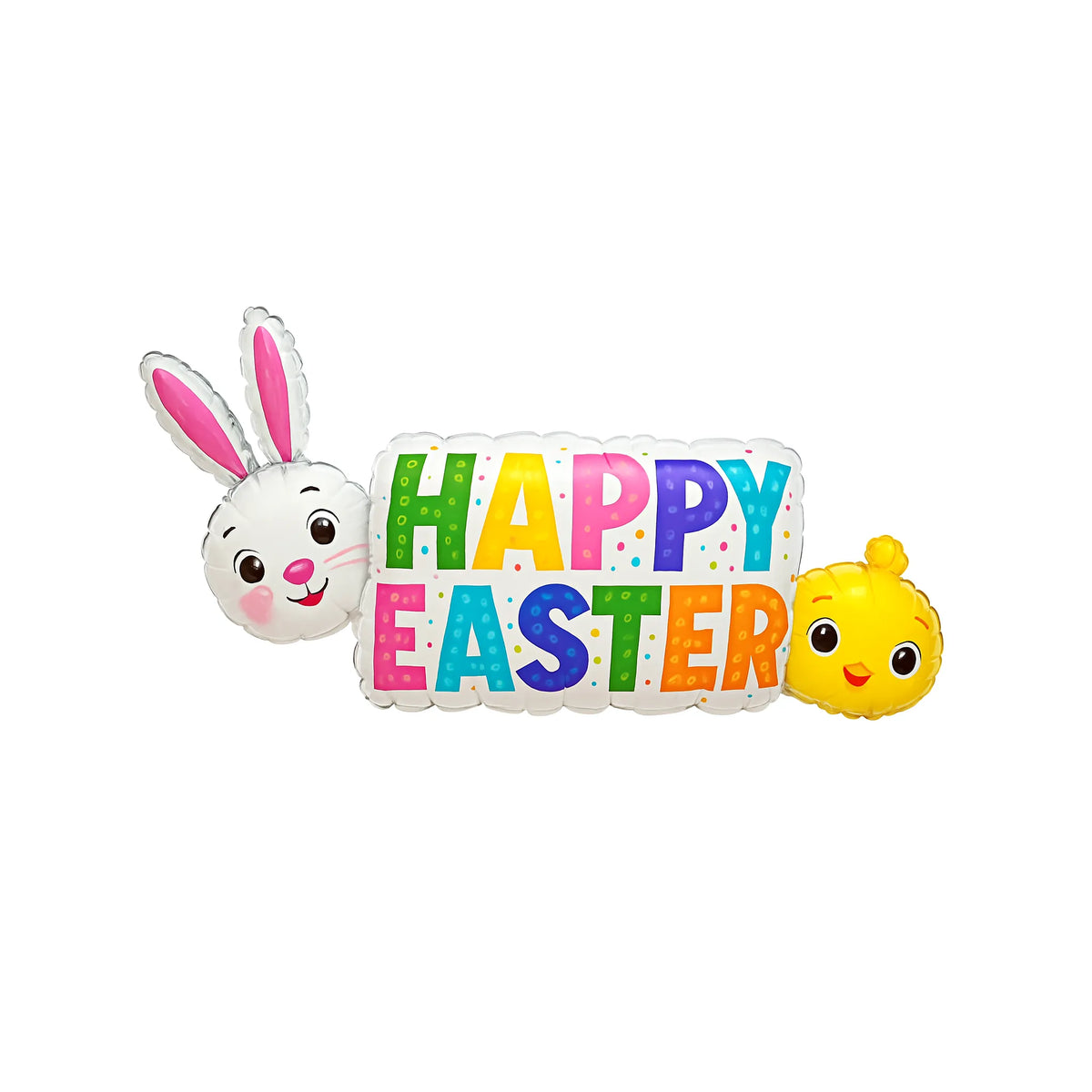 Happy Easter Bunny & Chick Banner Foil Balloon, 43-inch