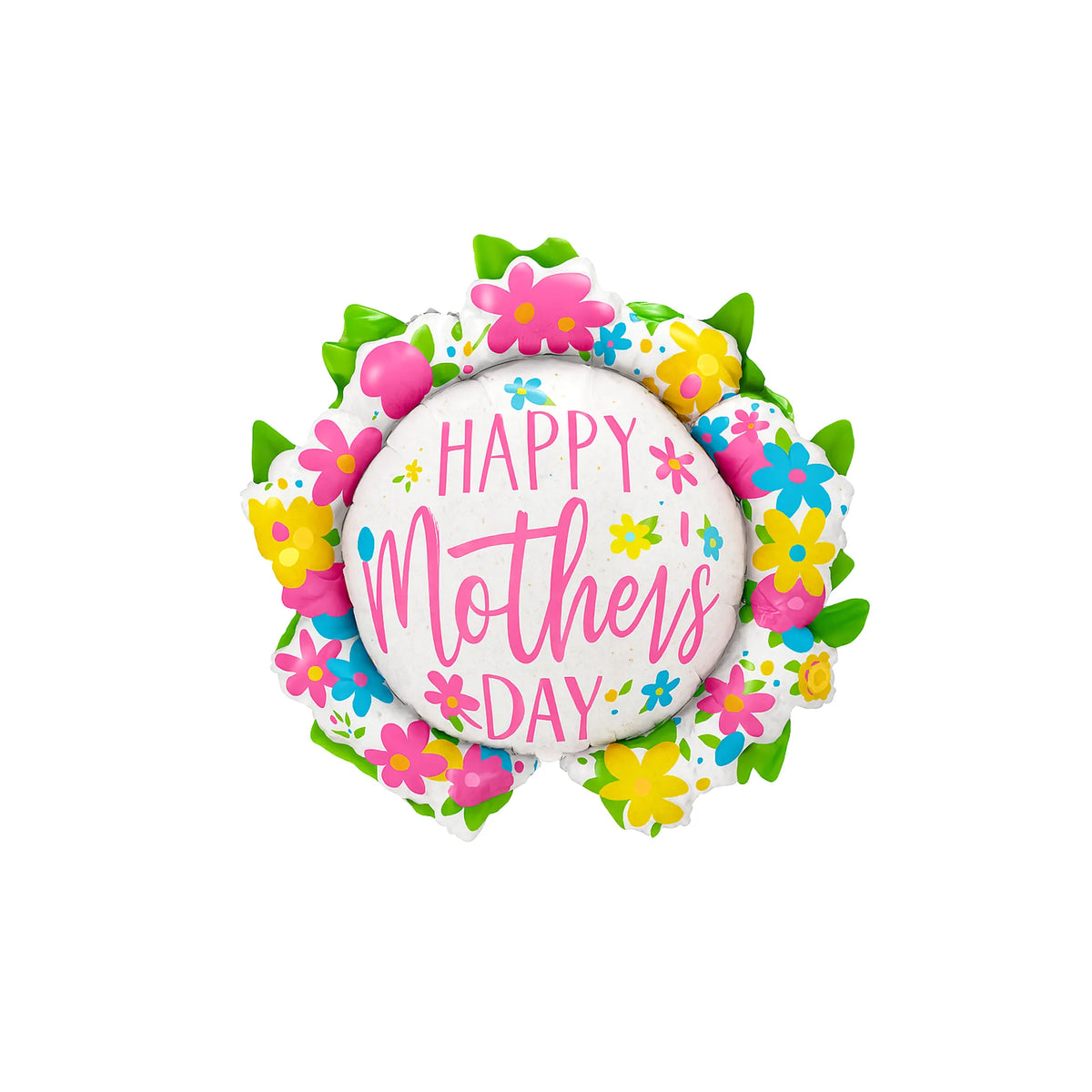 Happy Mother's Day Floral Wreath Foil Balloon, 33-inch