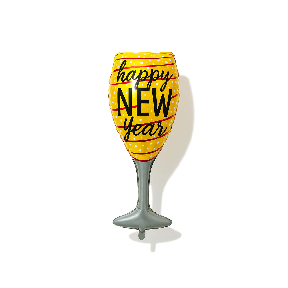Giant Happy New Year Champagne Glass Foil Balloon, 39in