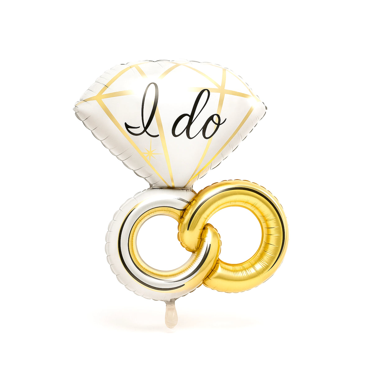 I Do Engagement Ring Foil Balloon in Gold, 41-inch